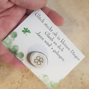 Cadeaubon, met geluksklavertje, leuk gezegde