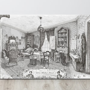 Sherlock Holmes - 221B Baker Street - Canvas