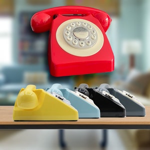 Functional - Retro - Rotary Style - Home Telephone for use with Landline - [Multiple Colours]