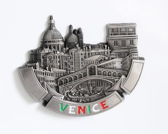 Venice - Italy - 3D Metal Fridge Magnet for Kitchen Refrigerator - Unique Stylish Design Holiday Souvenir Gift