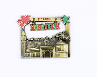 Magnete Frigorifero Bandiera Del Marocco - Decorazione In Plastica Acrilica 8,9x6,3 Cm - Foto 7