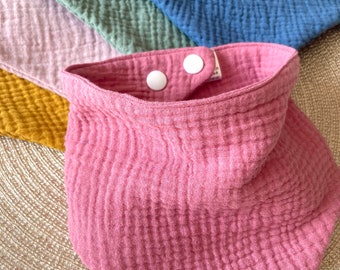 Musselin Halstuch Baby Dreieckstuch mit Knopf verschiedene Farben