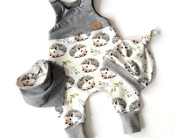 Strampler Baby Set 3-teilig Igel