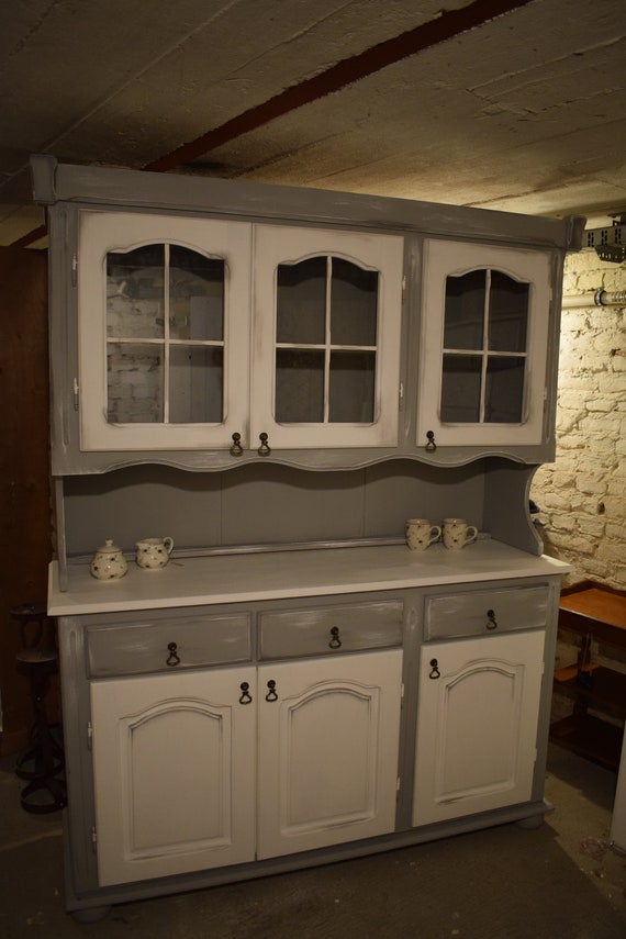 Topeakmart Antique White Buffet Cabinet Kitchen Table Sliding Door