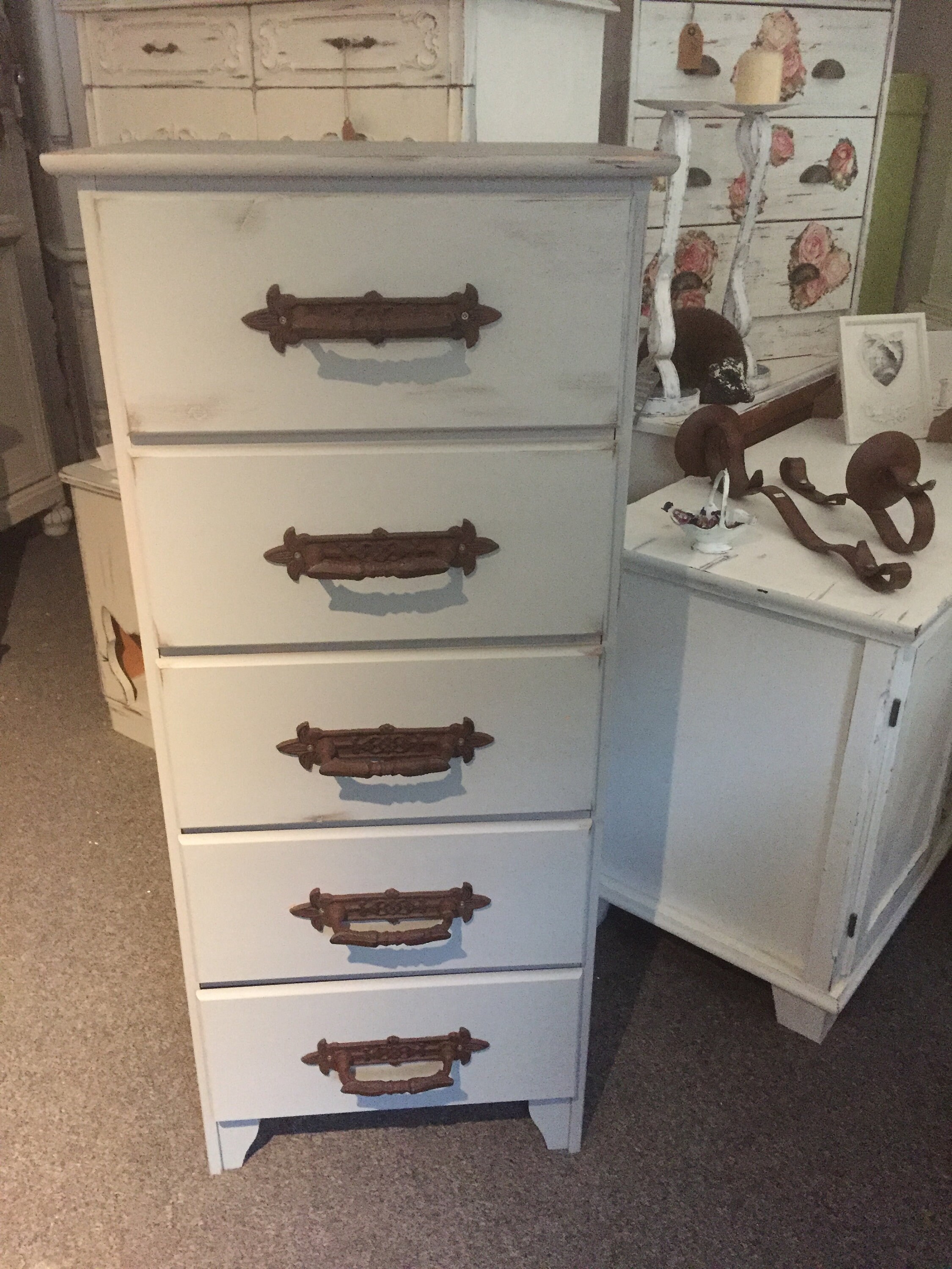 Shabby Chic Country House Dresser Drawer Cabinet Etsy