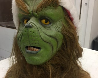 christmas halloween special fx makeup foam latex grinch face prosthetic