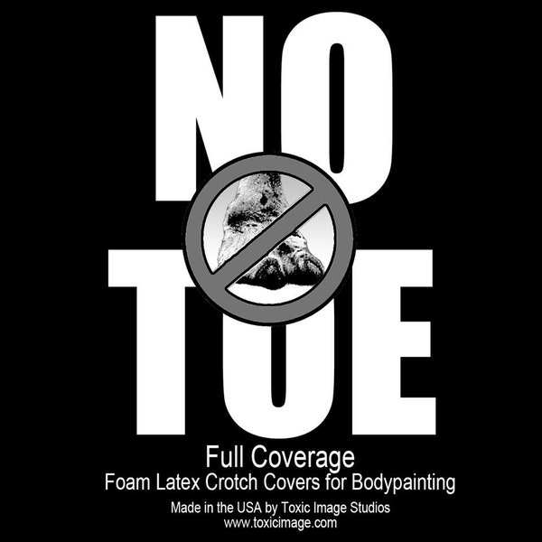 Body Paint Crotch Cover - No Toe - Foam Latex Full Coverage & Thong Back