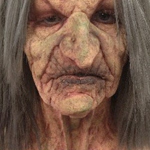 Halloween - Special FX Makeup - Foam Latex Evil Witch Prosthetic Combo - Face, Chin, Neck, & Brow