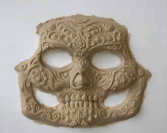 Special FX Makeup - Halloween - Cosplay - Day Of The Dead/Dia De Los Muertos Skull Foam Latex Prosthetic Mask