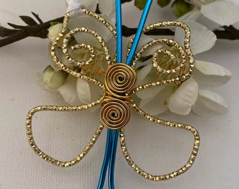 Small glitter butterfly made of aluminum wire 2.0 mm in different colors