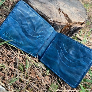 Portafoglio in pelle italiano Portafoglio da uomo Portafoglio cucito a mano Cadeau pour vous portafoglio bifold pelle italiano