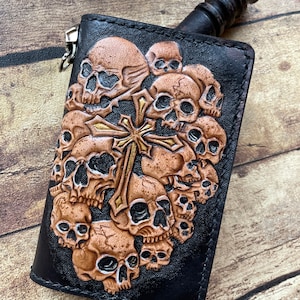 バイカー ウォレット、Portafoglio Bikers uomo a fisarmonica in cuoietto 2,0 Tinto a mano、tasche per soldi、porta carte、porta monete イタリア製