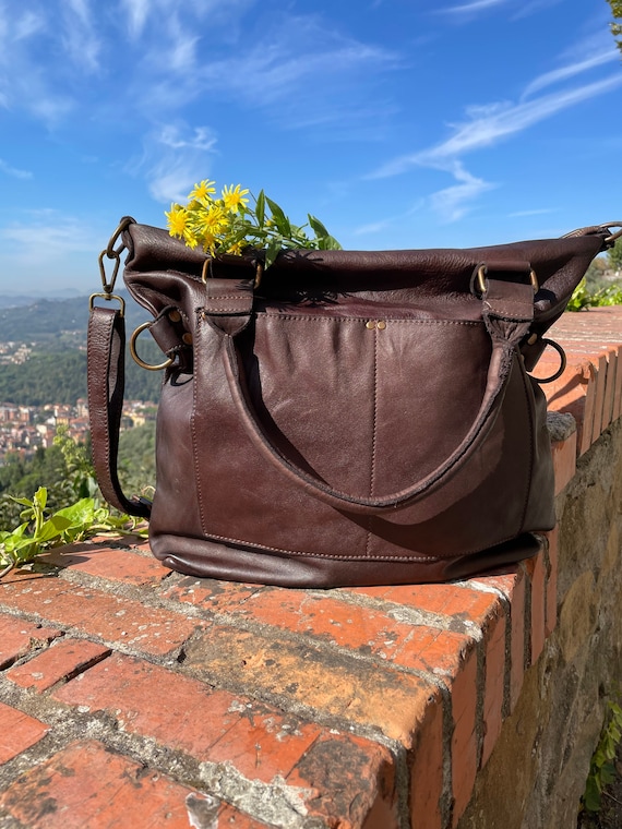 Borsa shop cuoio morbida