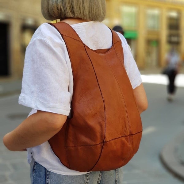 Zaino in pelle da donna, zaino in pelle per un grande regalo da donna