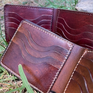 Cartera de hombre fabricada en Italia, cartera de piel, cartera artesanal de piel italiana, gran regalo para tu amigo, padre, hermano, hijo