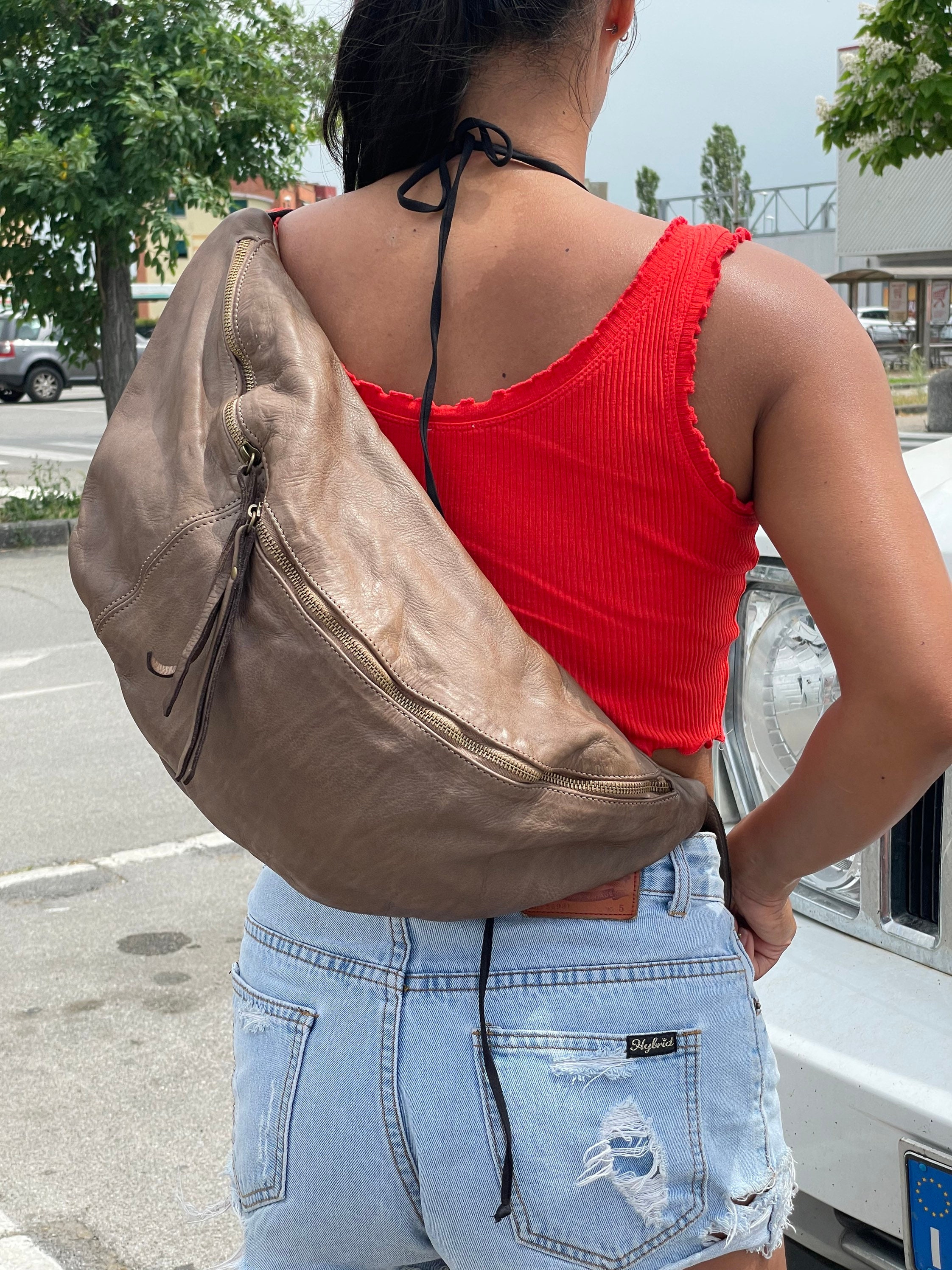 Borsa A Tracolla Donna In Pelle PU - Marsupio Capiente Con Tracolla Regolabile - Foto 9