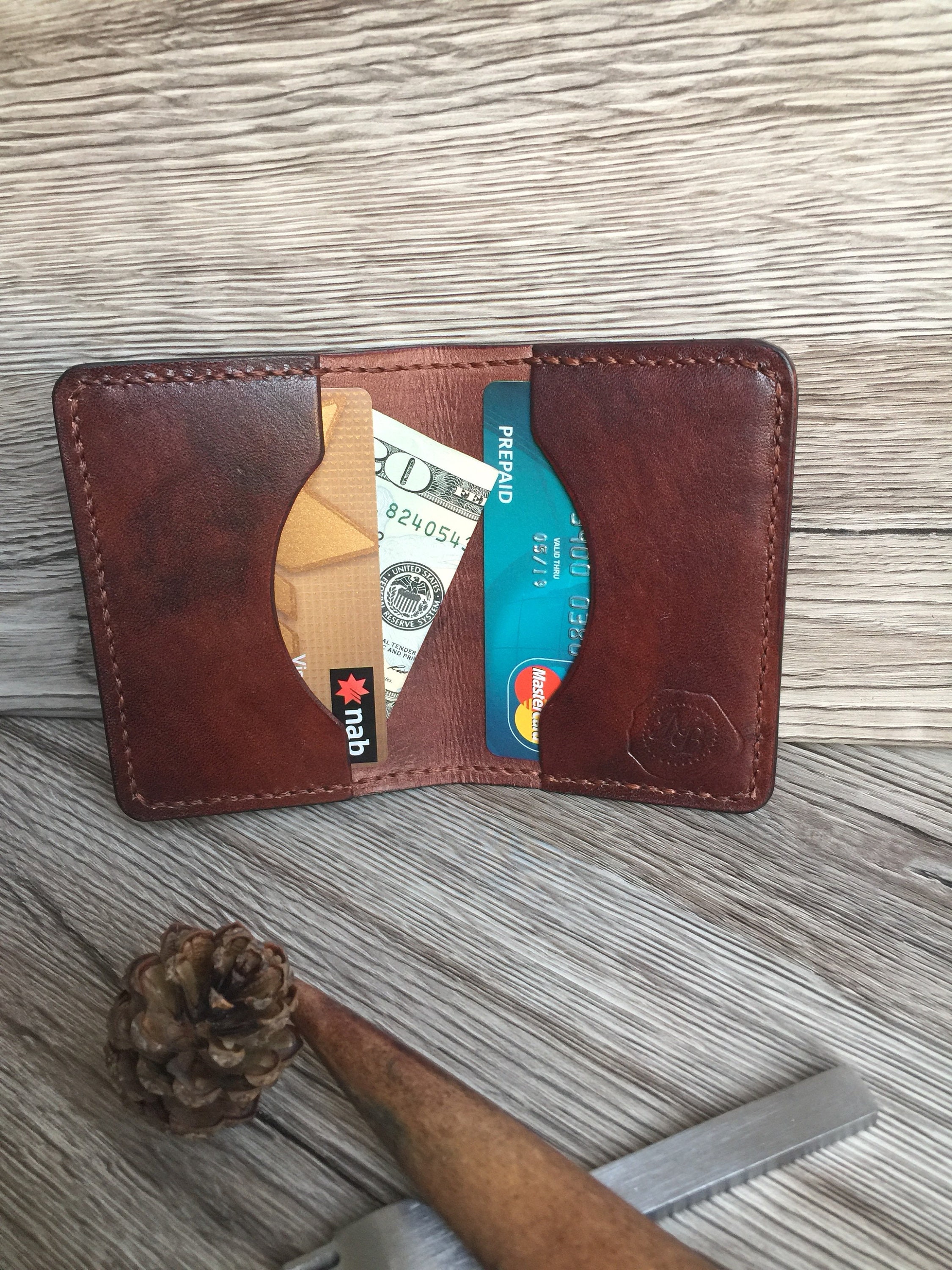Portacarte Ultrasottile In PU Con Fibbia, Multi-Slot Per Carte Di Credito E Contanti, Portafoglio Minimal Per Uomo E Donna, Colore Marrone - 3