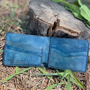 Portafoglio personalizzato fatto a mano/Portafoglio per lui/Regalo per lui/Geldbörse Herren/Portafoglio unico/Portafoglio in pelle/ Gift