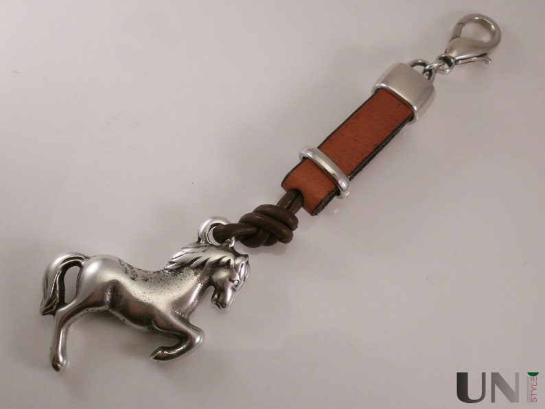 Keychain Mini leash pendant horse keyring image 1