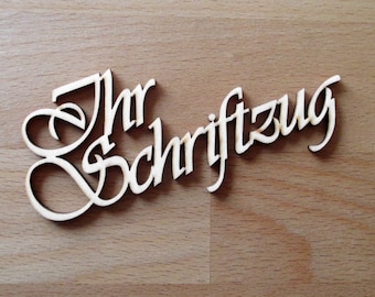 Individueller Schriftzug aus Holz "Venedig" 5,5 cm, Hochzeitsgeschenk