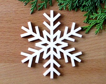 Snowflake Siberia made of wood, candle coaster, tree decoration