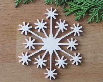 Snowflake Lapland made of wood, candle coaster, tealight coaster