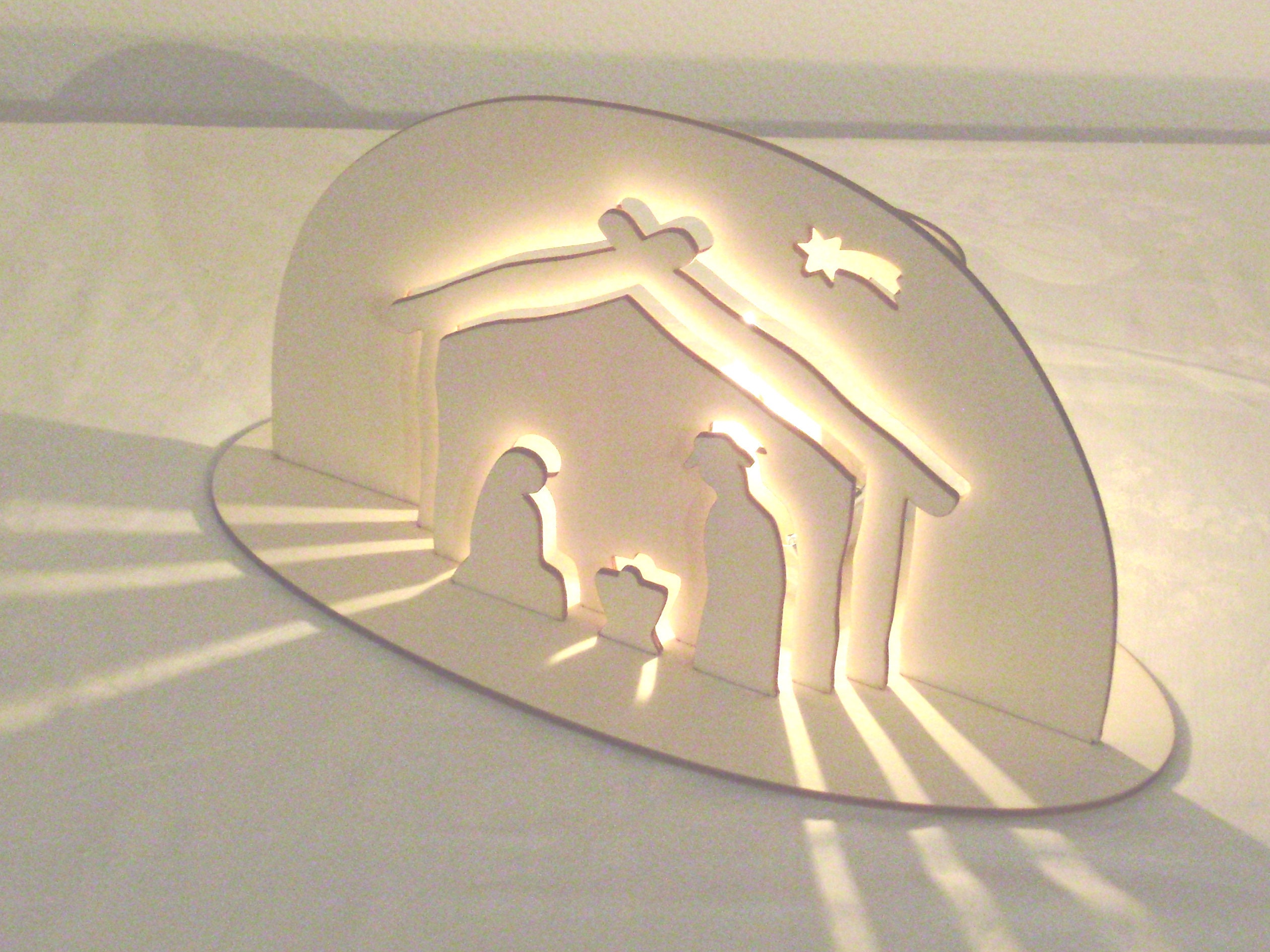 Wood Crib Plug Set Crib Christmas Candle Windlight Etsy