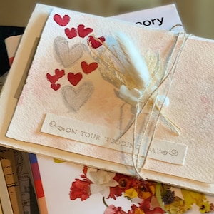 Aquarelle vintage faite main | italien | Bordure plate | Arches | Légion | Amour | Mariage | Félicitations | Anniversaire | Carte | Enveloppes
