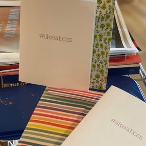 J'aime un jeu de cartes de patron | Vous avez craqué pour ça ! | #likeaboss | Merci ! | Lot de 2 | Appréciation | Bravo !