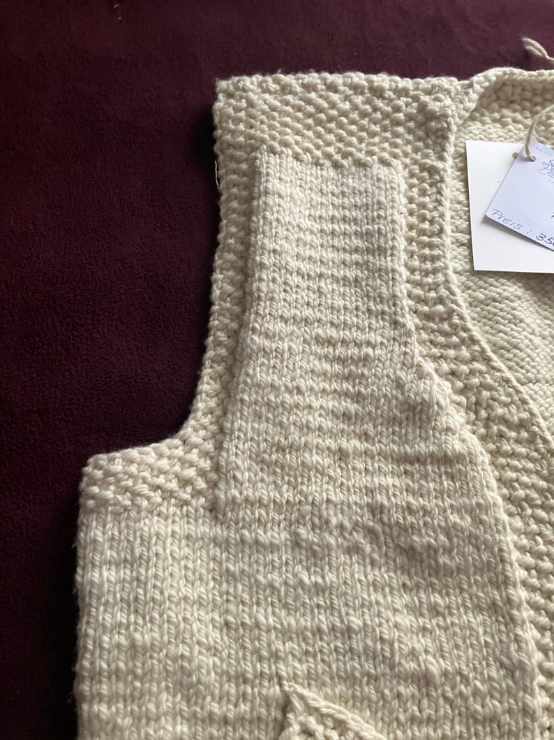 Knitted vest pure wool pure handwork 1 image 6