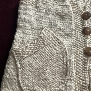 Knitted vest pure wool pure handwork 1 image 3