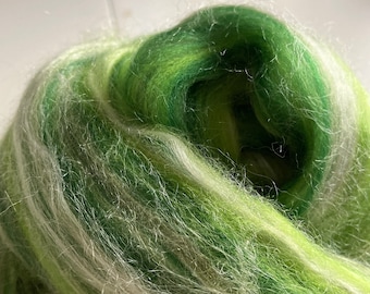 Raw wool - fibre blend - finest merino/silk - spinning, felting