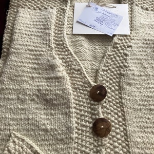 Knitted vest pure wool pure handwork 1 image 2