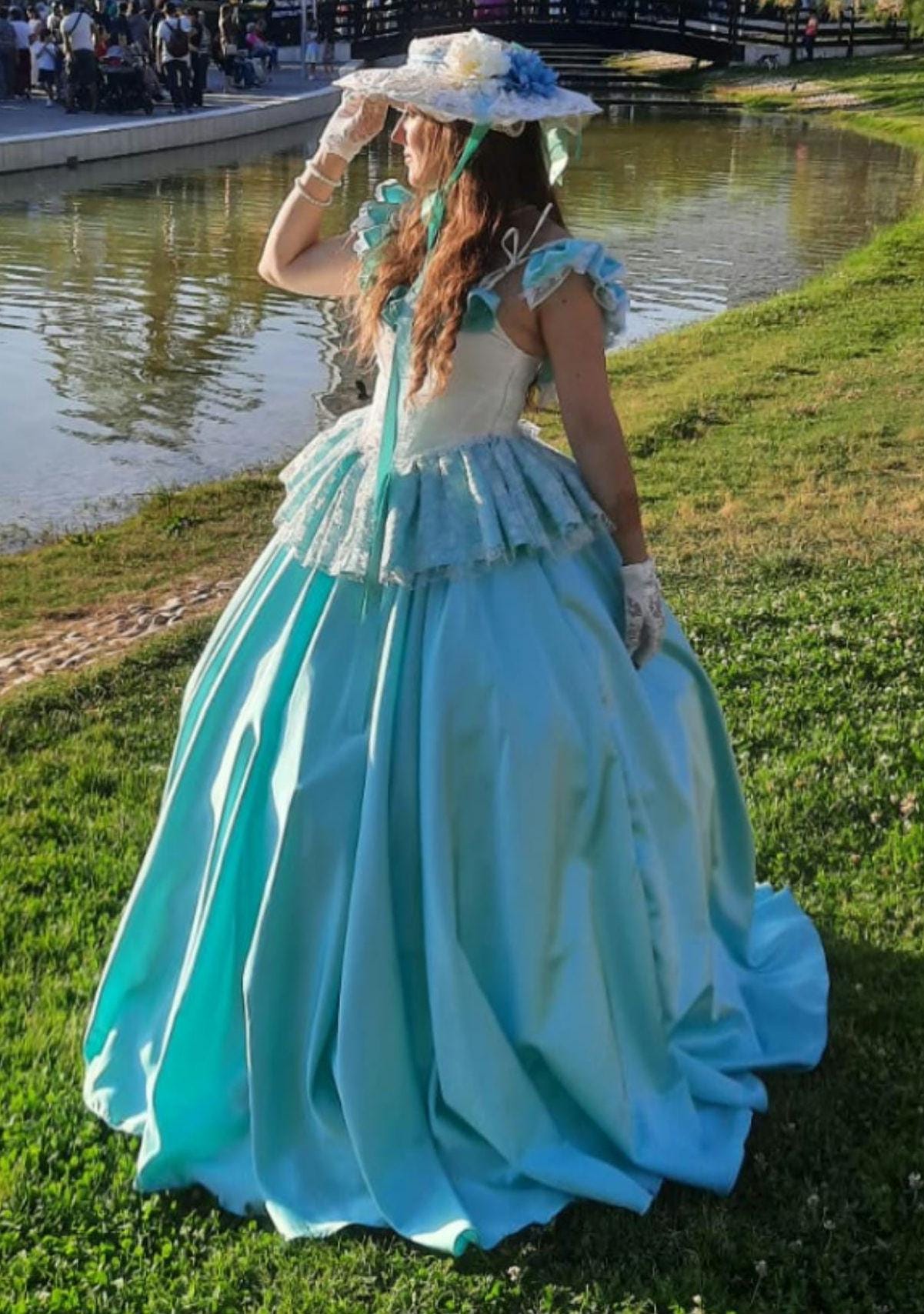 green emerald velvet dress Elena Gilbert Blue Formal Prom Dress The Vampire Diaries Costume –  LausenCrafts main image 0
