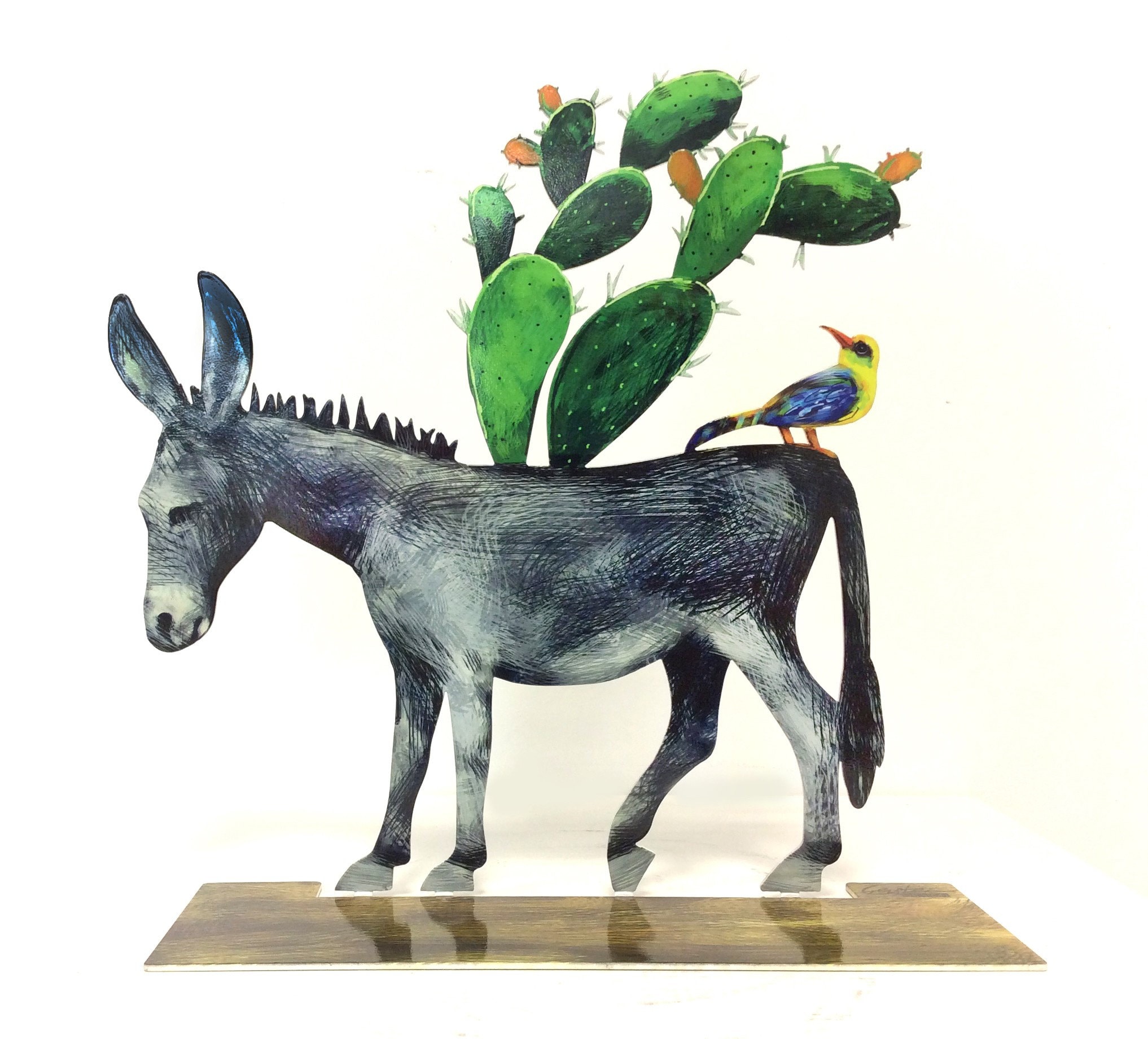 Donkey Sculpture David Gerstein Modern Steel Art Donkey Etsy UK