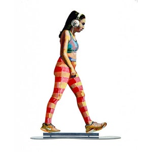 David Gerstein Music Addiction Modern pop Art Urban Walker 38 working out with Head phones Music free shipping