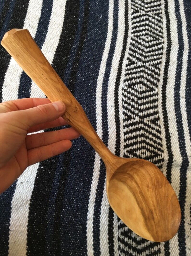Large Handle Cooking Serving Arthritis Spoon Etsy