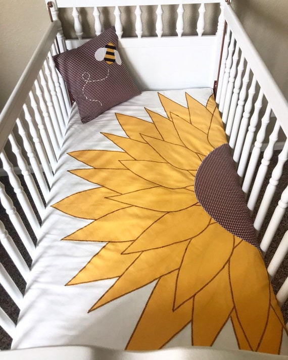 sunflower crib bedding