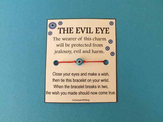 CLEAR BLUE Evil Eye Wish Bracelet Eye 