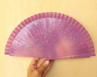 MTO Small Mixed Pink Blue Hand Fan Hand 