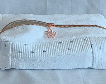 Terry cloth toiletry bag