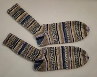 Calcetines tejidos a mano, talla 45