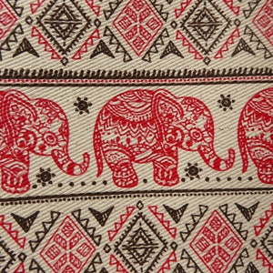 Elefanten / Thailand, nach Wunschmaß genäht, blau, rot, braun, Elephant, mit Gummiverschluss, versandkostenfrei : Bild 3