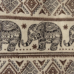 Elefanten / Thailand, nach Wunschmaß genäht, blau, rot, braun, Elephant, mit Gummiverschluss, versandkostenfrei : Bild 4