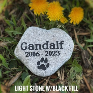 Custom Pet Memorial Stone, garden stone, dog memorial, cat memorial, pet keepsake, pet remembrance gift, animal loss stone, pet grave marker image 9