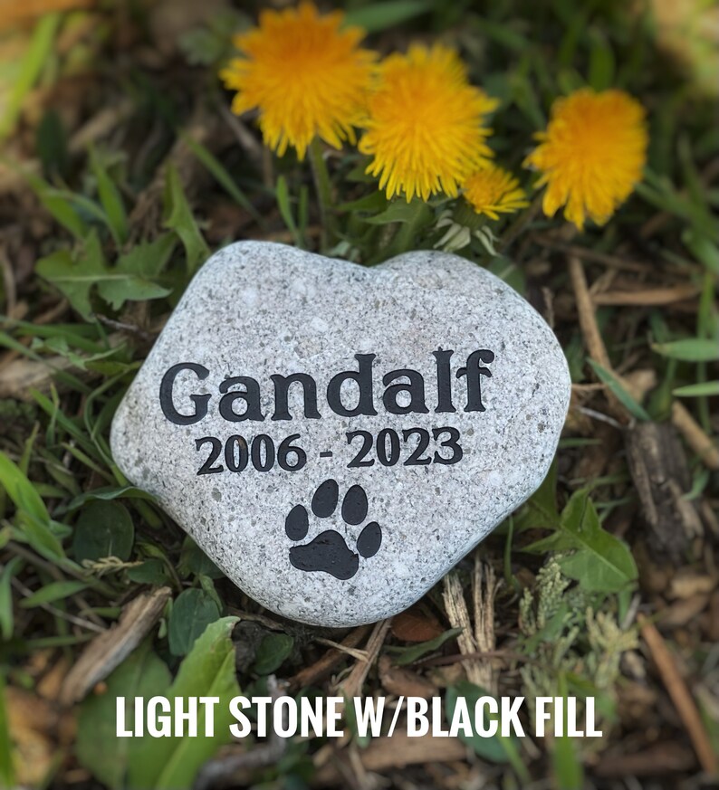 Custom Pet Memorial Stone, garden stone, dog memorial, cat memorial, pet keepsake, pet remembrance gift, animal loss stone, pet grave marker image 9