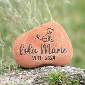 Pet Memorial Stone, Custom Pet keepsake, Remembrance Gift, In Memory of, Animal Memorial Gift, Pet Grave Marker, Garden Stone, Beloved Pet image 1