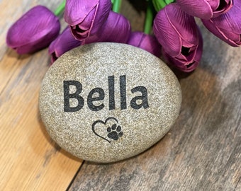 Custom Pet Memorial Stone, garden stone, dog memorial, cat memorial, pet keepsake, pet remembrance gift, animal loss stone, pet grave marker