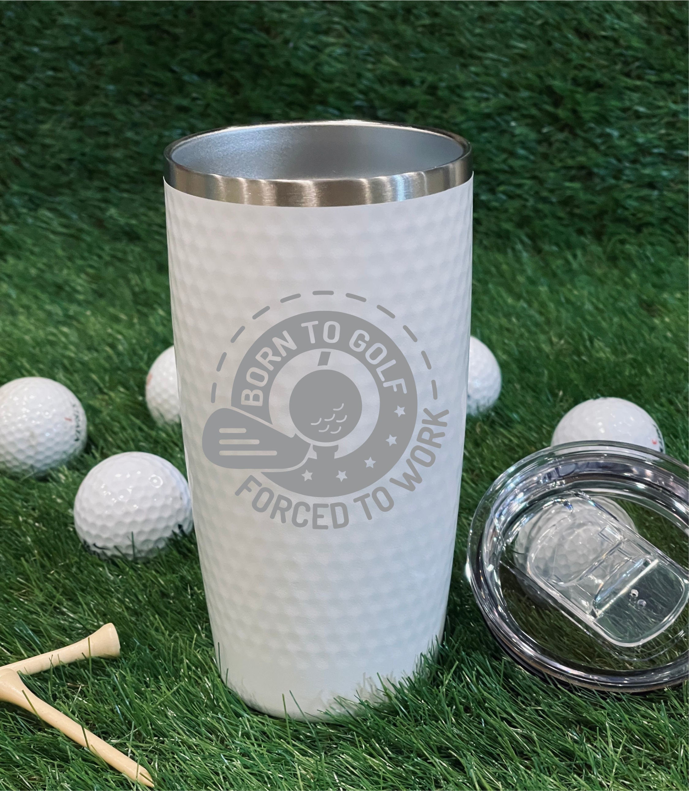 Golf Ball Dimple Tumbler Engraved Golf Gift Personalized Etsy