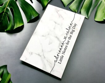 Personalized Wedding Guest Book, Vegan Leatherette Journal, Engagement Gift